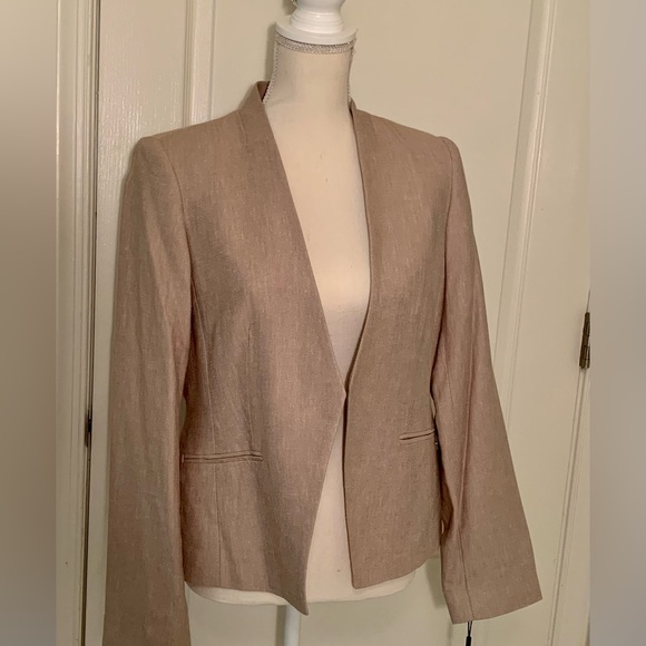 Calvin Klein Women’s Petite Linen Blend Blazer - Picture 2 of 6